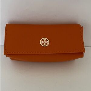 Tory Burch Orange Leather eyeglasses Case